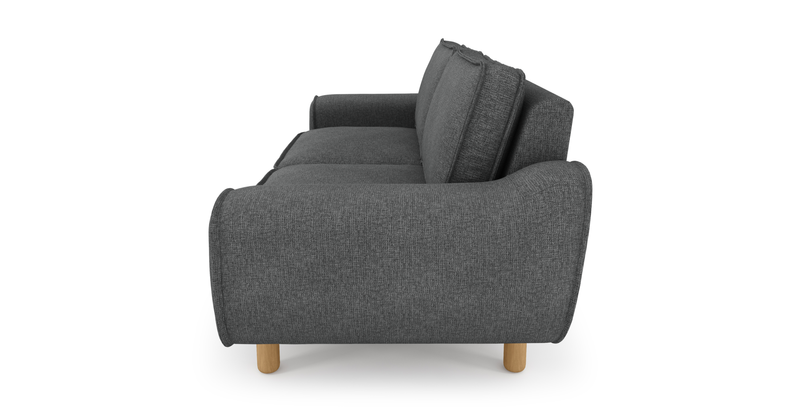 Klem 2-Sitzer Sofa Zylindrisch Holzbein - Gewebe
