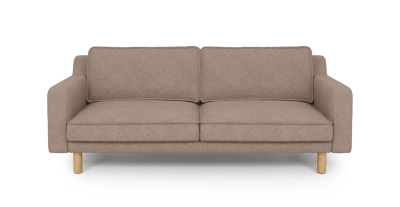 Klem Slim 3-Seater Sofa Cylindrical Wooden Leg - Woven