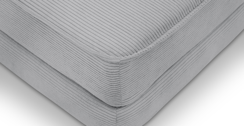 Klem 357 x 171 Sektional Zylindrisch Holzbein - Cord Velours