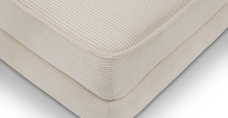 Klem 357 x 171 Sektional Zylindrisch Holzbein - Cord Velours