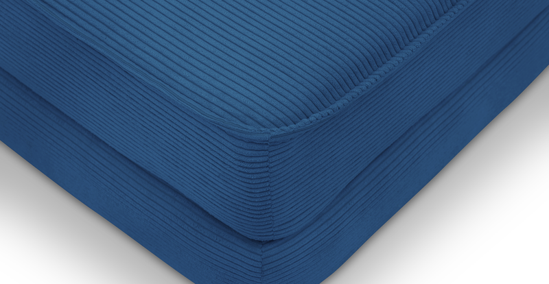 Klem 357 x 171 Sektional Zylindrisch Holzbein - Cord Velours