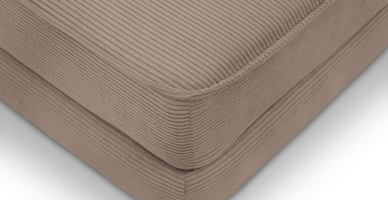 Klem 357 x 171 Sektional Zylindrisch Holzbein - Cord Velours