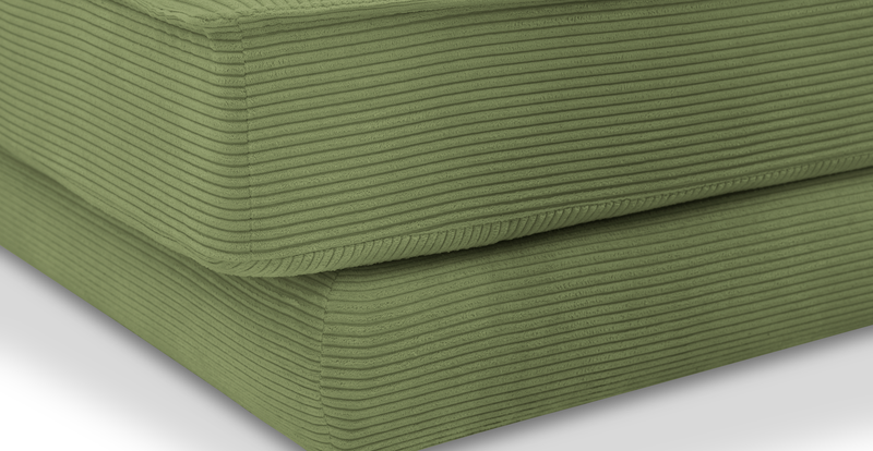 Klem 372 x 210 sectional wooden leg - corduroy velour