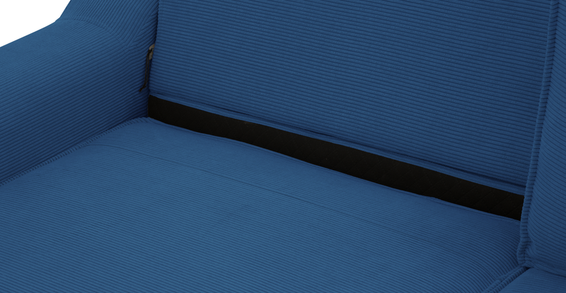 Klem 357 x 171 Sektional Zylindrisch Holzbein - Cord Velours