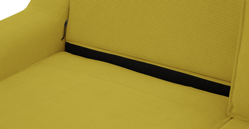 Klem 357 x 171 Sektional Zylindrisch Holzbein - Cord Velours