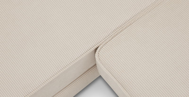 Klem 357 x 171 Sektional Zylindrisch Holzbein - Cord Velours