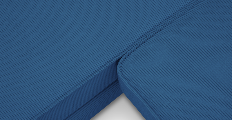 Klem 357 x 171 Sektional Zylindrisch Holzbein - Cord Velours