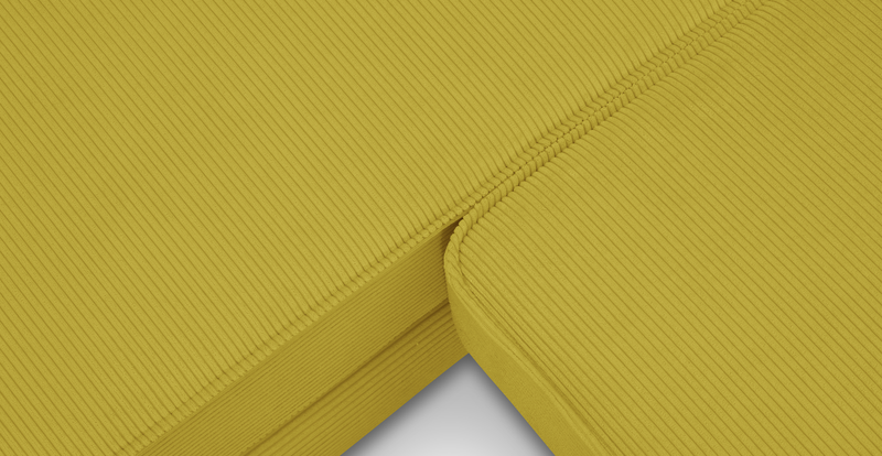 Klem Slim 240 x 171 Sektional Zylindrisch Holzbein - Cord Velours
