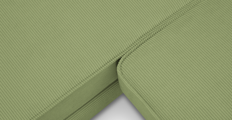 Klem 357 x 171 Sektional Zylindrisch Holzbein - Cord Velours