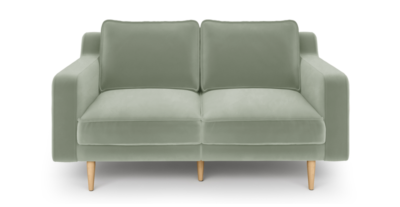 Klem Slim 2-Seater Modular Sofa Wooden Leg - Velvet