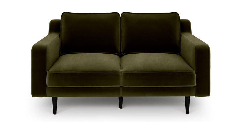 Klem Slim 2-Seater Modular Sofa Wooden Leg - Velvet