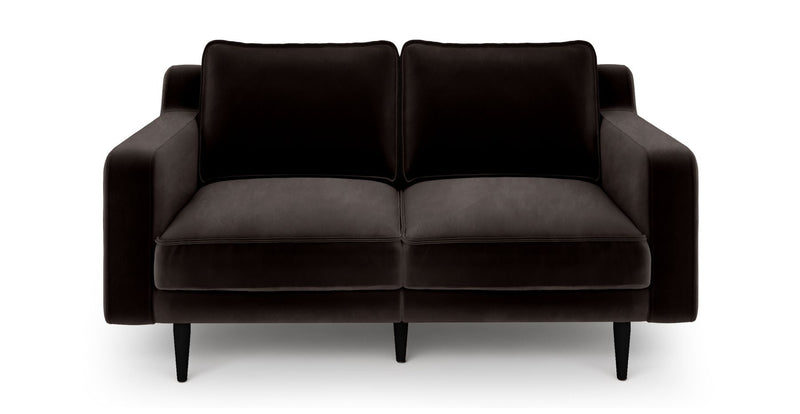 Klem Slim 2-Seater Modular Sofa Wooden Leg - Velvet