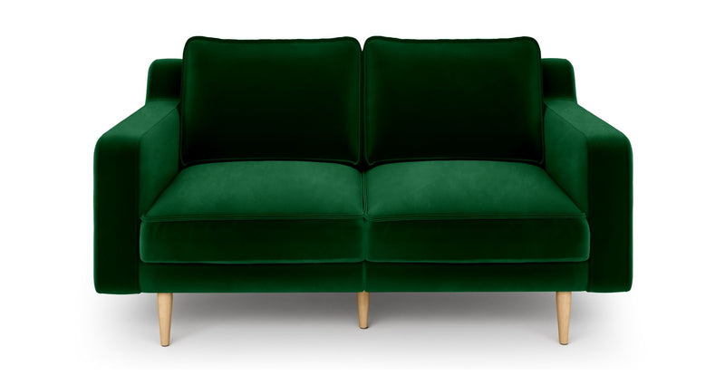 Klem Slim 2-Seater Modular Sofa Wooden Leg - Velvet