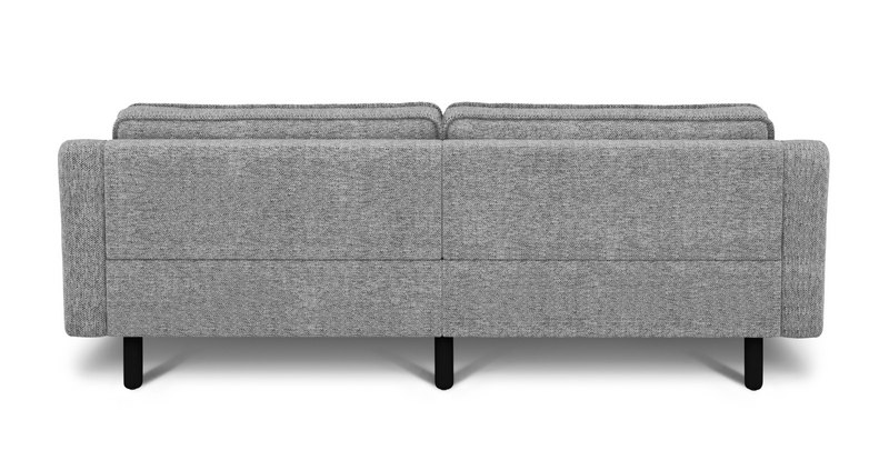 Klem Slim 3-Sitzer Sofa Groß Zylindrisch Holzbein - Naturgewebe