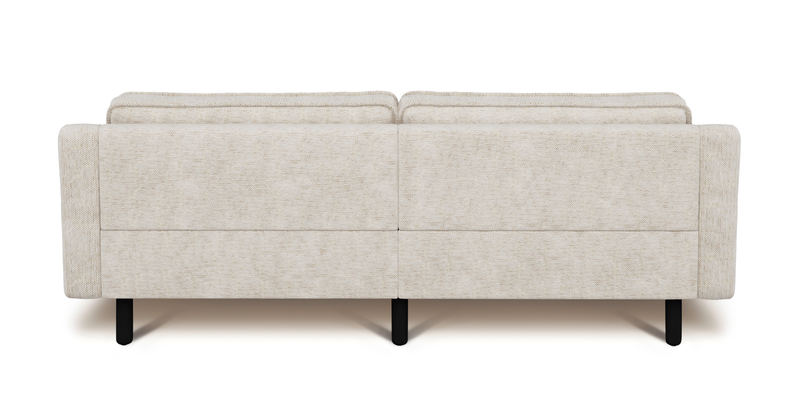 Klem Slim 3-Sitzer Sofa Groß Zylindrisch Holzbein - Naturgewebe