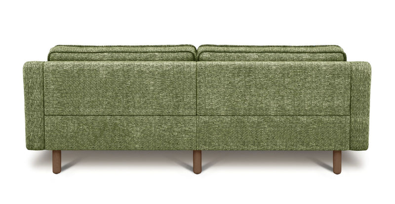 Klem Slim 3-Sitzer Sofa Groß Zylindrisch Holzbein - Naturgewebe