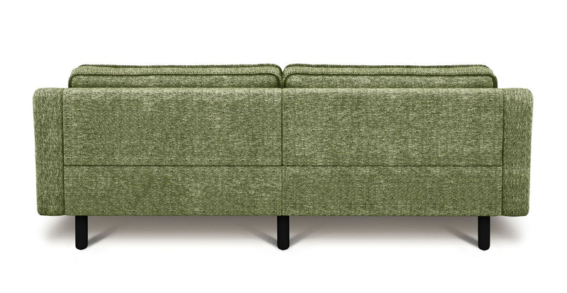 Klem Slim 3-Sitzer Sofa Groß Zylindrisch Holzbein - Naturgewebe