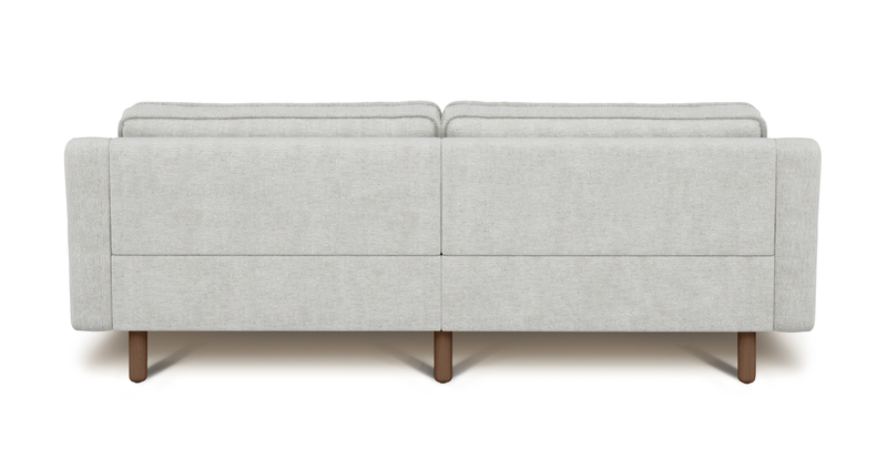 Klem Slim 3-Sitzer Sofa Groß Zylindrisch Holzbein - Naturgewebe