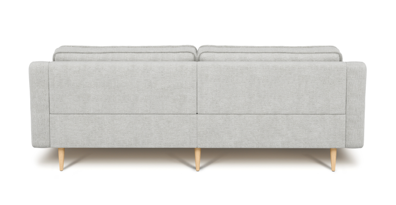 Klem Slim 3-Sitzer Sofa Groß Holzbein - Naturgewebe