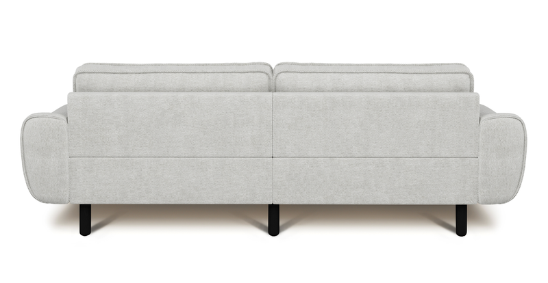 Klem 3 Seater Sofa Large Cylindrical Wooden Leg - Natural Fabric