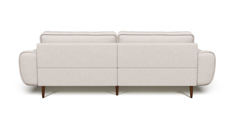 Klem 3 seater sofa large wooden leg - bouclé