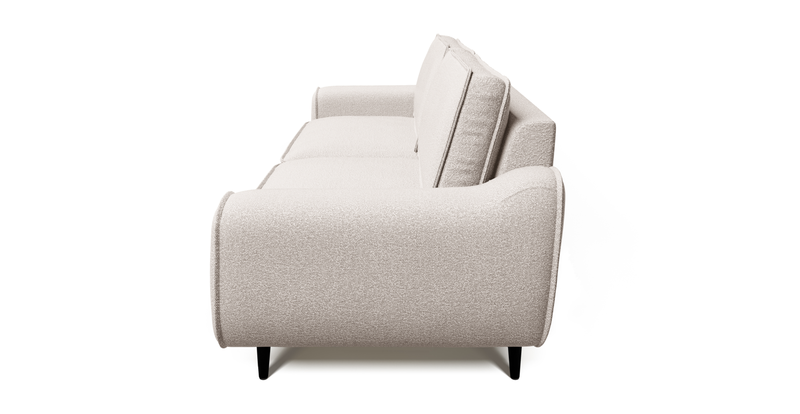 Klem 3 seater sofa large wooden leg - bouclé