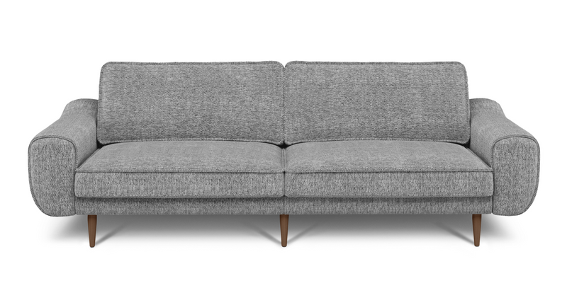 Klem 3-Sitzer Sofa Groß Holzbein - Naturgewebe
