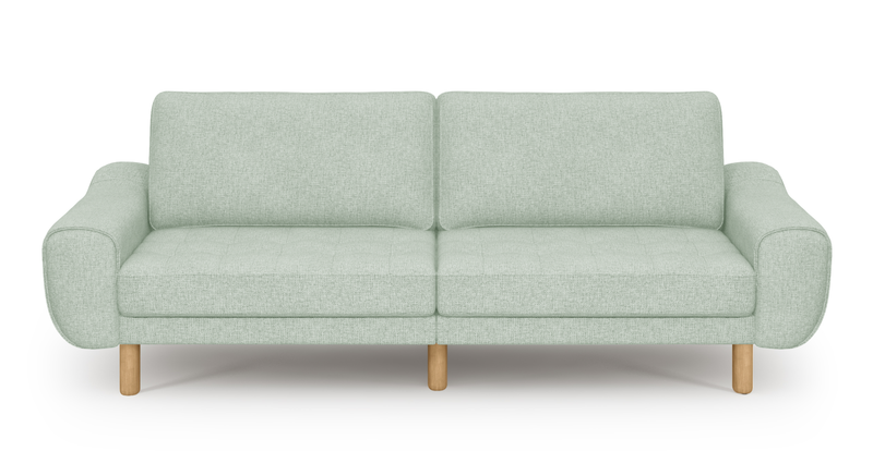 Modsy Bold 3-Sitzer Sofa Groß Zylindrisch Holzbein - Gewebe