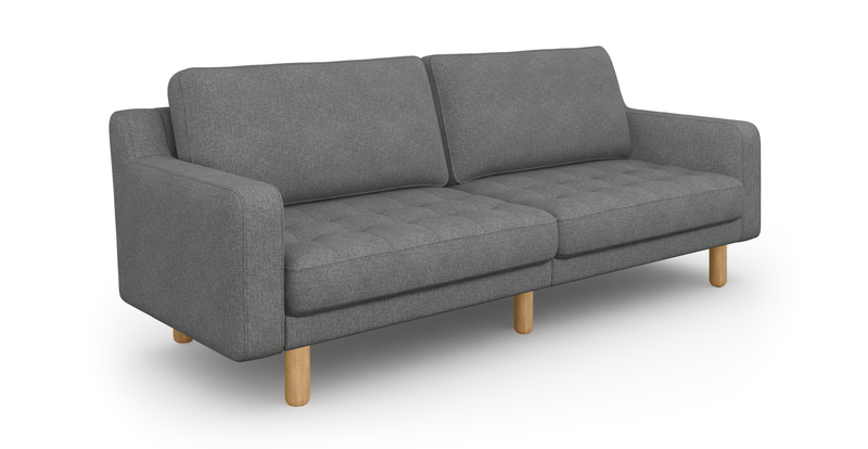 Modsy 3-Sitzer Sofa Groß Zylindrisch Holzbein - Gewebe