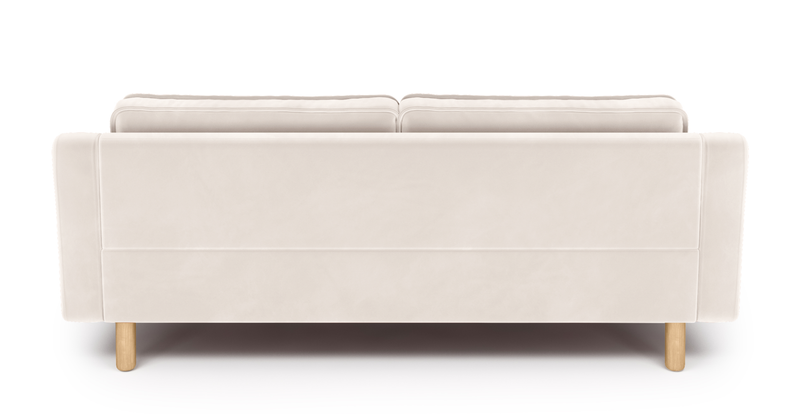 Klem Slim 3-Sitzer Sofa Zylindrisch Holzbein - Samt