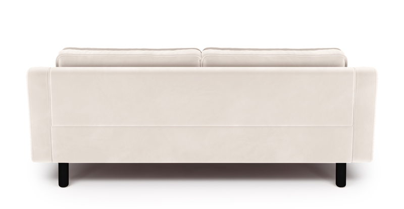 Klem Slim 3-Sitzer Sofa Zylindrisch Holzbein - Samt