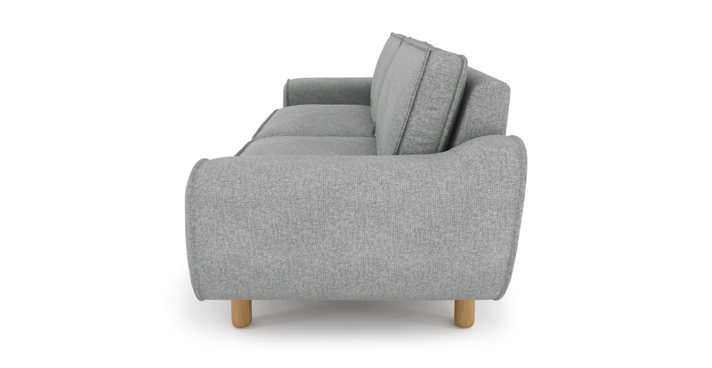 Klem 3-Sitzer Sofa Zylindrisch Holzbein - Gewebe