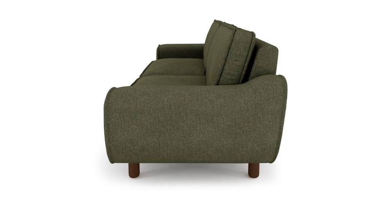 Klem 3-Seater Sofa Cylindrical Wooden Leg - Woven