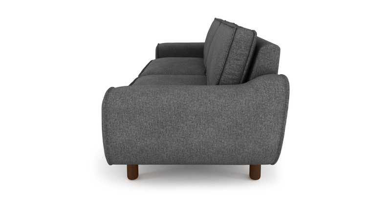 Klem 3-Seater Sofa Cylindrical Wooden Leg - Woven