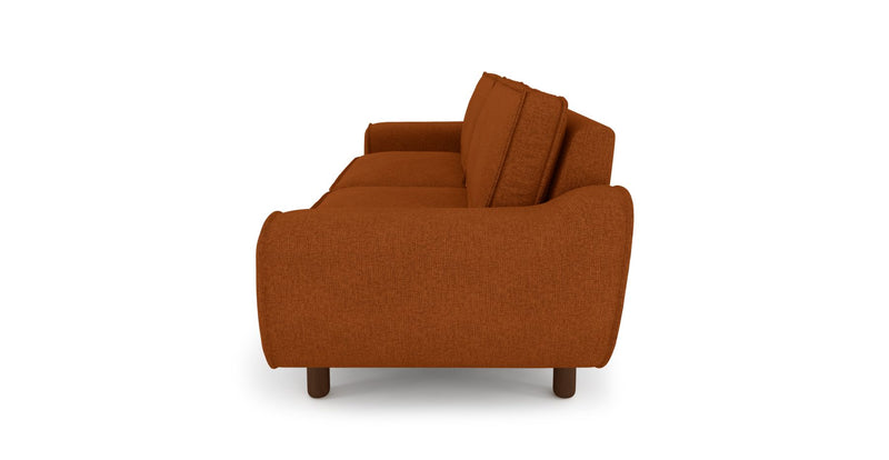 Klem 3-Seater Sofa Cylindrical Wooden Leg - Woven