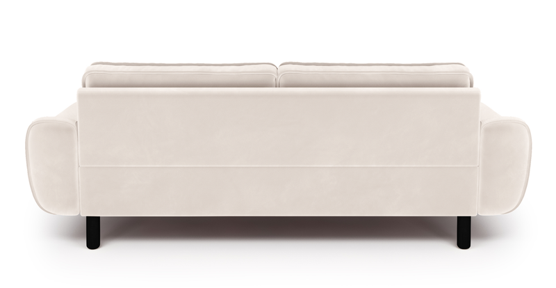 Klem 3-Sitzer Sofa Zylindrisch Holzbein - Samt
