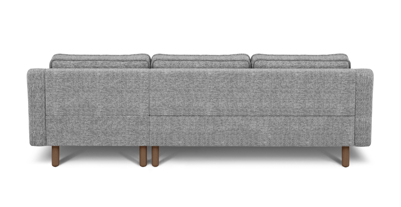 Klem Slim 4-Sitzer Sofa Zylindrisch Holzbein - Naturgewebe