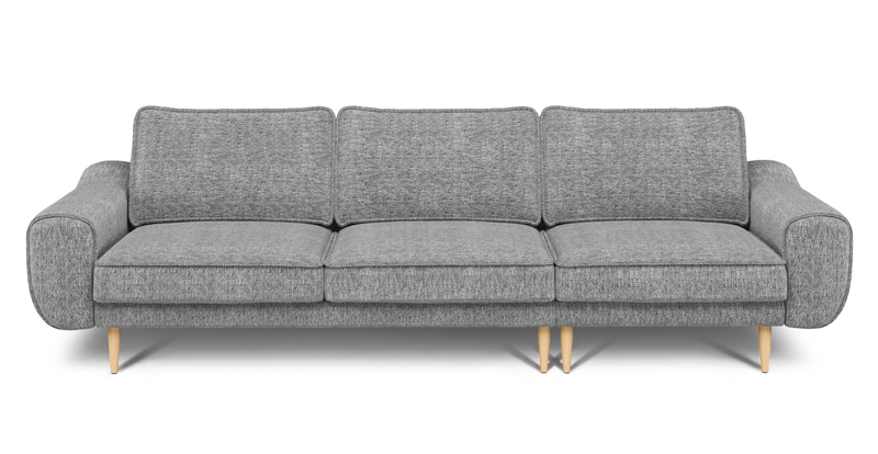 Klem 4-Sitzer Sofa Holzbein - Naturgewebe