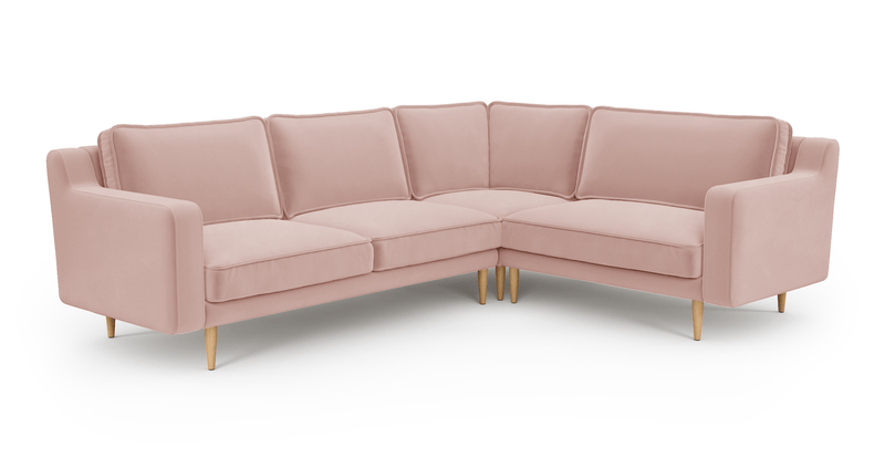 Klem Slim 257 x 203 Sectional Wooden Leg - Velvet