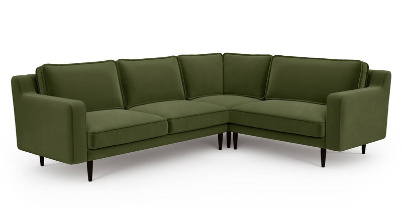 Klem Slim 257 x 203 Sectional Wooden Leg - Velvet