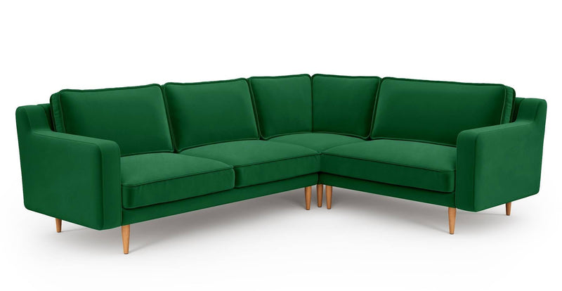 Klem Slim 257 x 203 Sectional Wooden Leg - Velvet