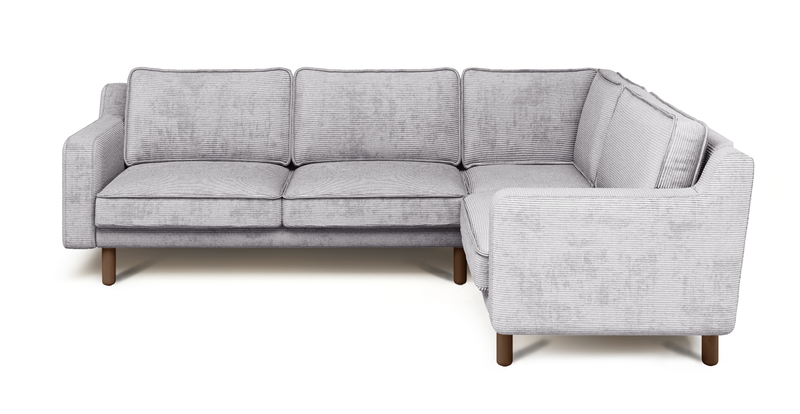 Klem Slim 257 x 203 Sectional Cylindrical Wooden Leg - Cord Velour