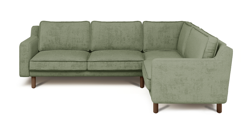 Klem Slim 257 x 203 Sectional Cylindrical Wooden Leg - Cord Velour