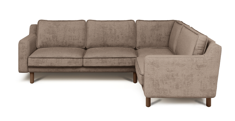 Klem Slim 257 x 203 Sectional Cylindrical Wooden Leg - Cord Velour