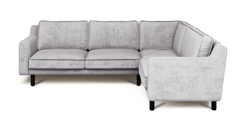 Klem Slim 257 x 203 Sectional Cylindrical Wooden Leg - Cord Velour