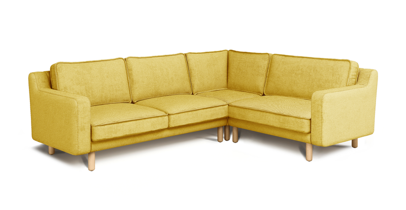 Klem Slim 257 x 203 Sectional Cylindrical Wooden Leg - Cord Velour