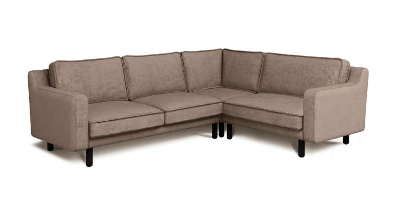 Klem Slim 257 x 203 Sectional Cylindrical Wooden Leg - Cord Velour