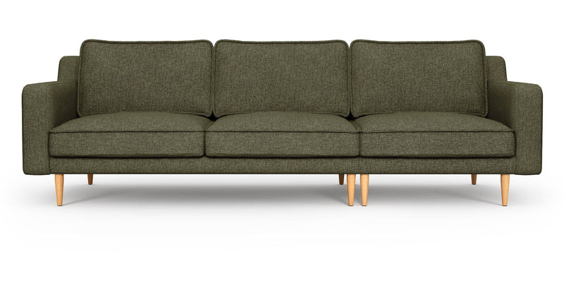 Klem Slim 4-Sitzer Sofa Holzbein - Gewebe