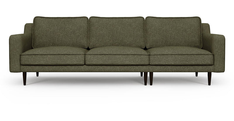 Klem Slim 4-Seater Sofa Wooden Leg - Woven