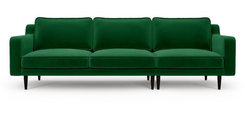 Klem Slim 4-Sitzer Sofa Holzbein - Samt